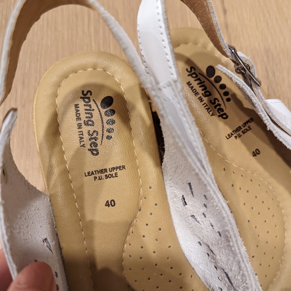 White Slingback Sandals - Picture 7 of 9